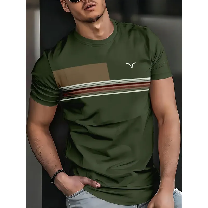 Outdoor Sports Leisure - Men's Casual Striped T Shirt 2026
