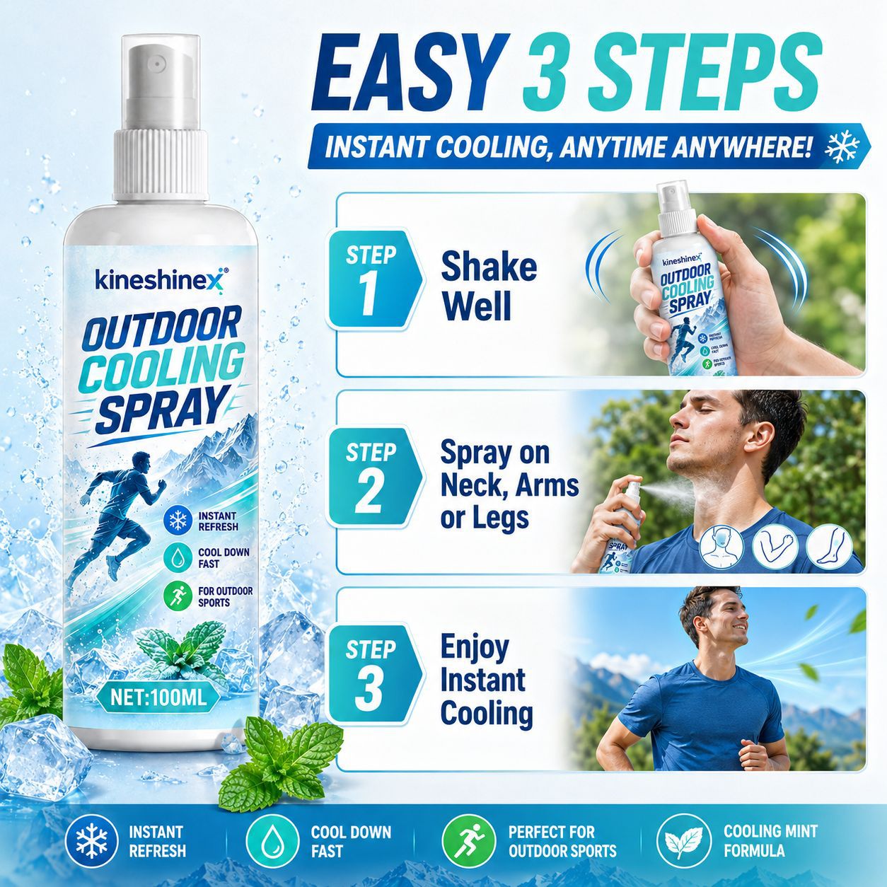 Outdoor Cooling Spray 100ml–In - Outdoor Sport Activity recension och pris