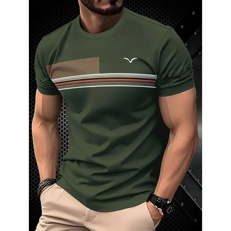 Men's Casual Striped T Shirt 2 - Outdoor Sports Leisure recension och pris