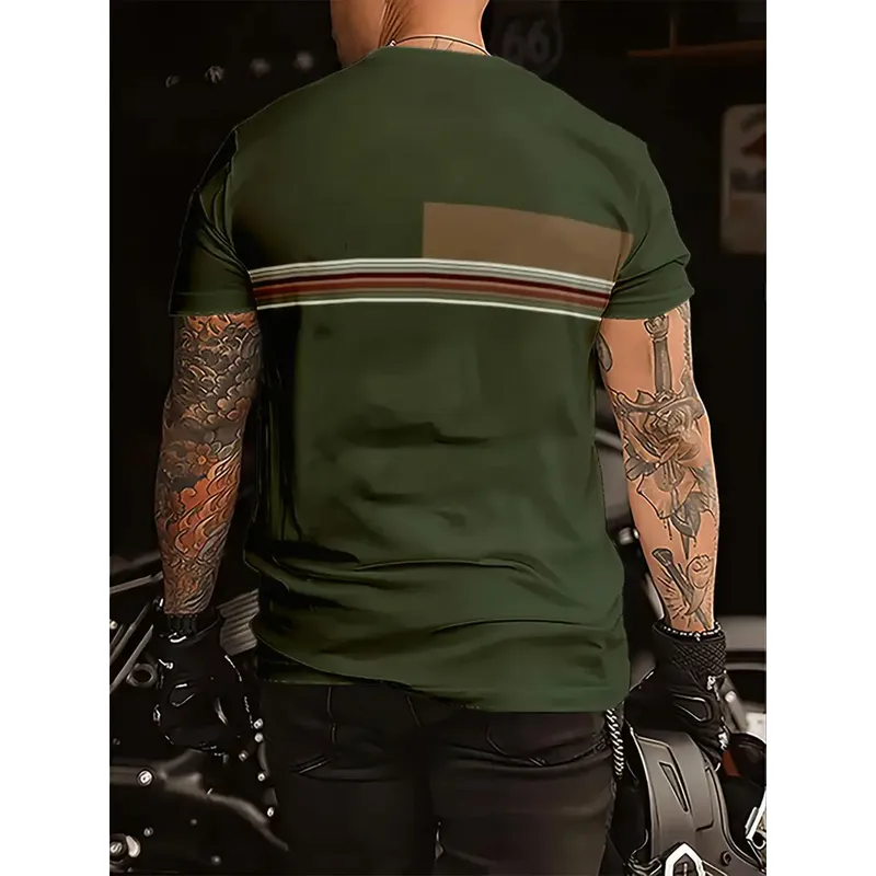Men's Casual Striped T Shirt 2 - Outdoor Sports Leisure recension och pris