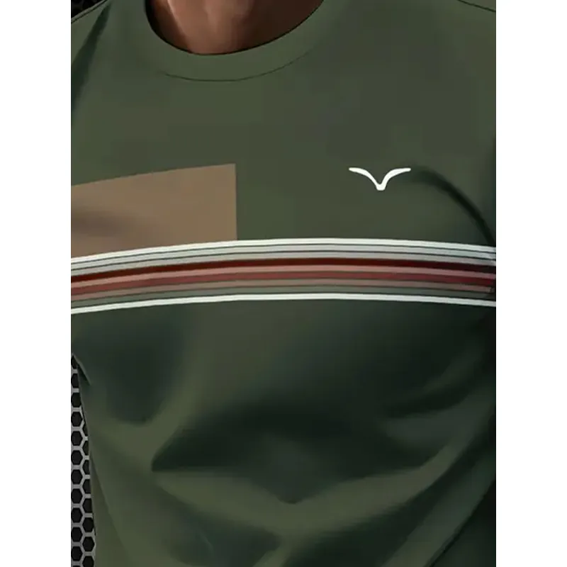 Men's Casual Striped T Shirt 2 - Outdoor Sports Leisure recension och pris