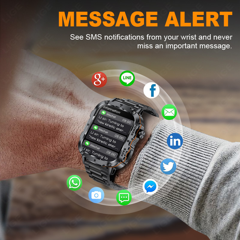 LIGE 2025 Rugged Military Smar - Outdoor Sport Day recension och pris