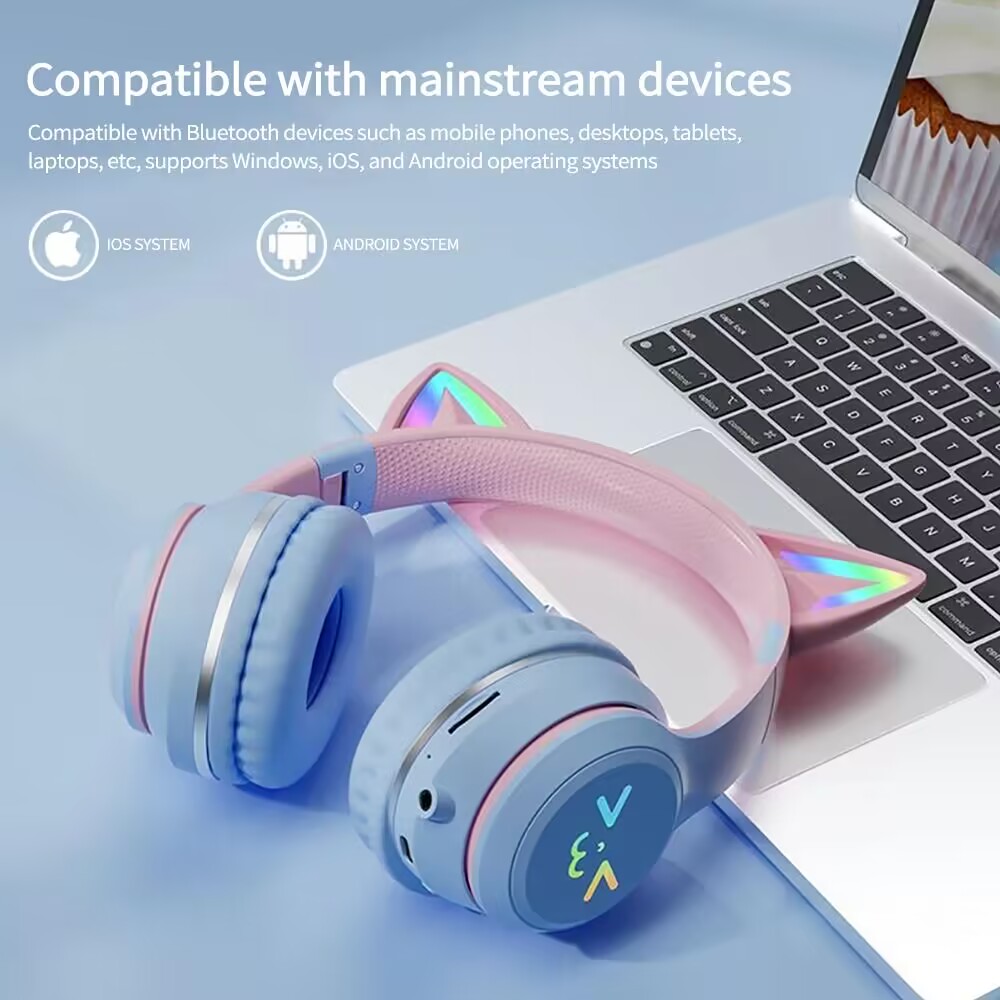 Wireless Headphones RGB Cute C - Outdoor Sport Activities For Kids recension och pris