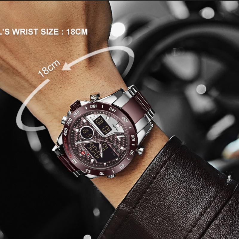 NAVIFORCE Men‘s New Analog Dig - Outdoor Sport Watch recension och pris